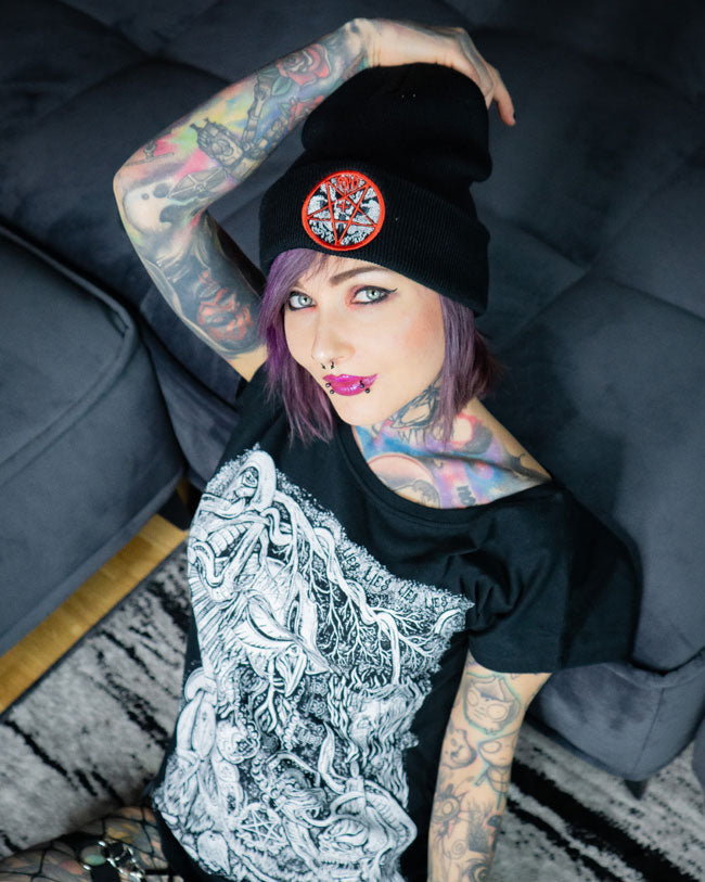 T-SHIRT S-OWL LADIES BLACK