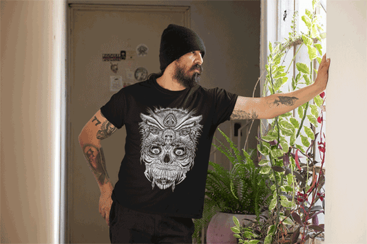 T-SHIRT SKOWLHEAD MEN BLACK