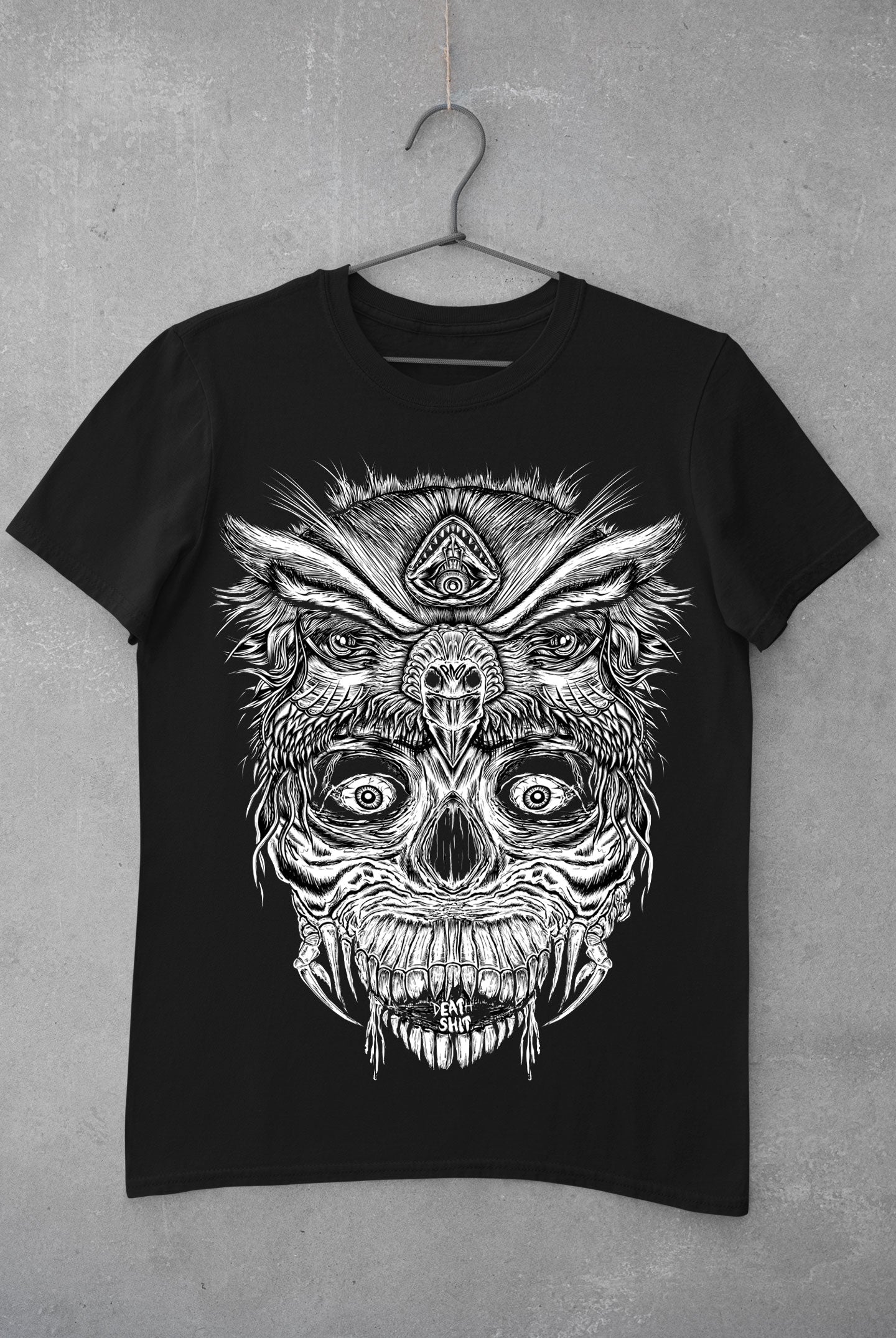 T-SHIRT SKOWLHEAD MEN BLACK