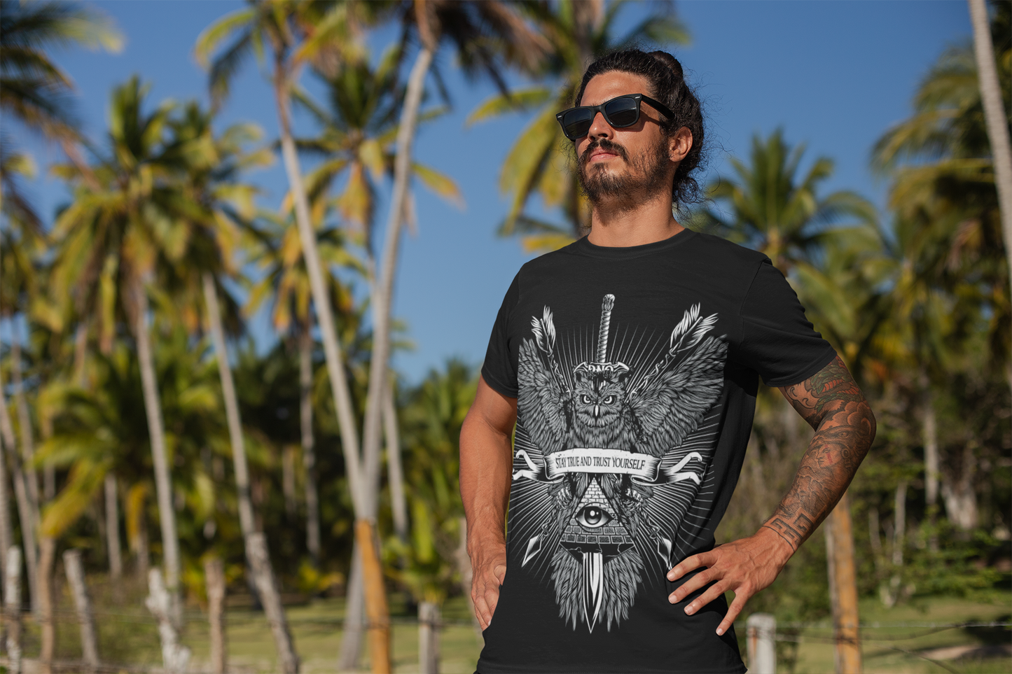 T-SHIRT SWORDOWL MEN BLACK