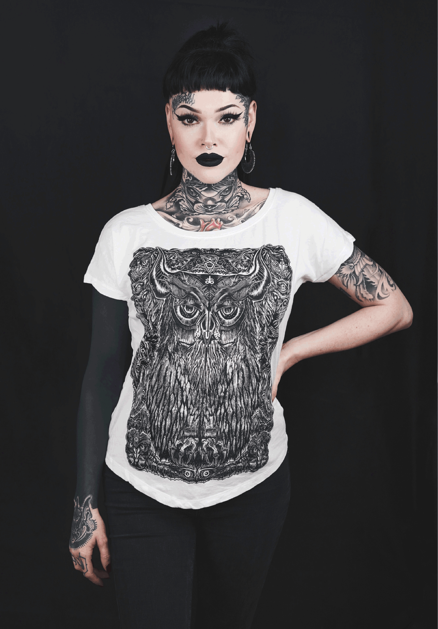 T-SHIRT THE DARKEST OWL LADIES WHITE