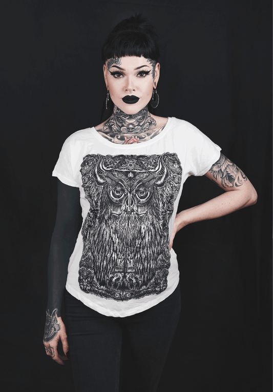 T-SHIRT THE DARKEST OWL LADIES WHITE
