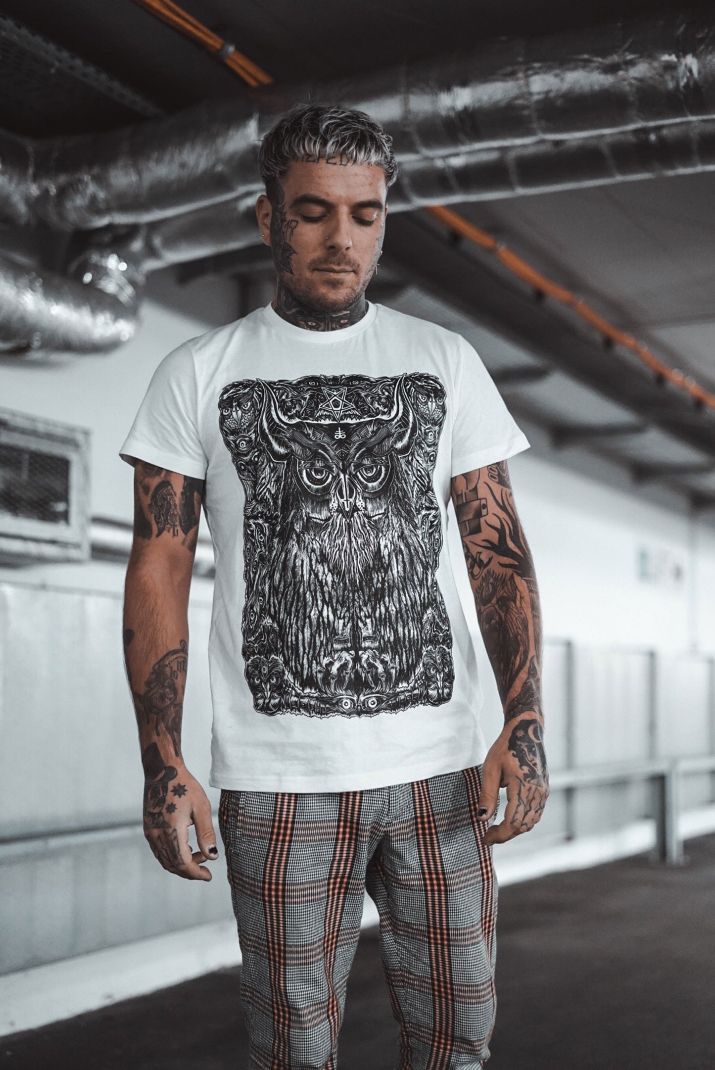 T-SHIRT THEDARKESTOWL MEN WHITE