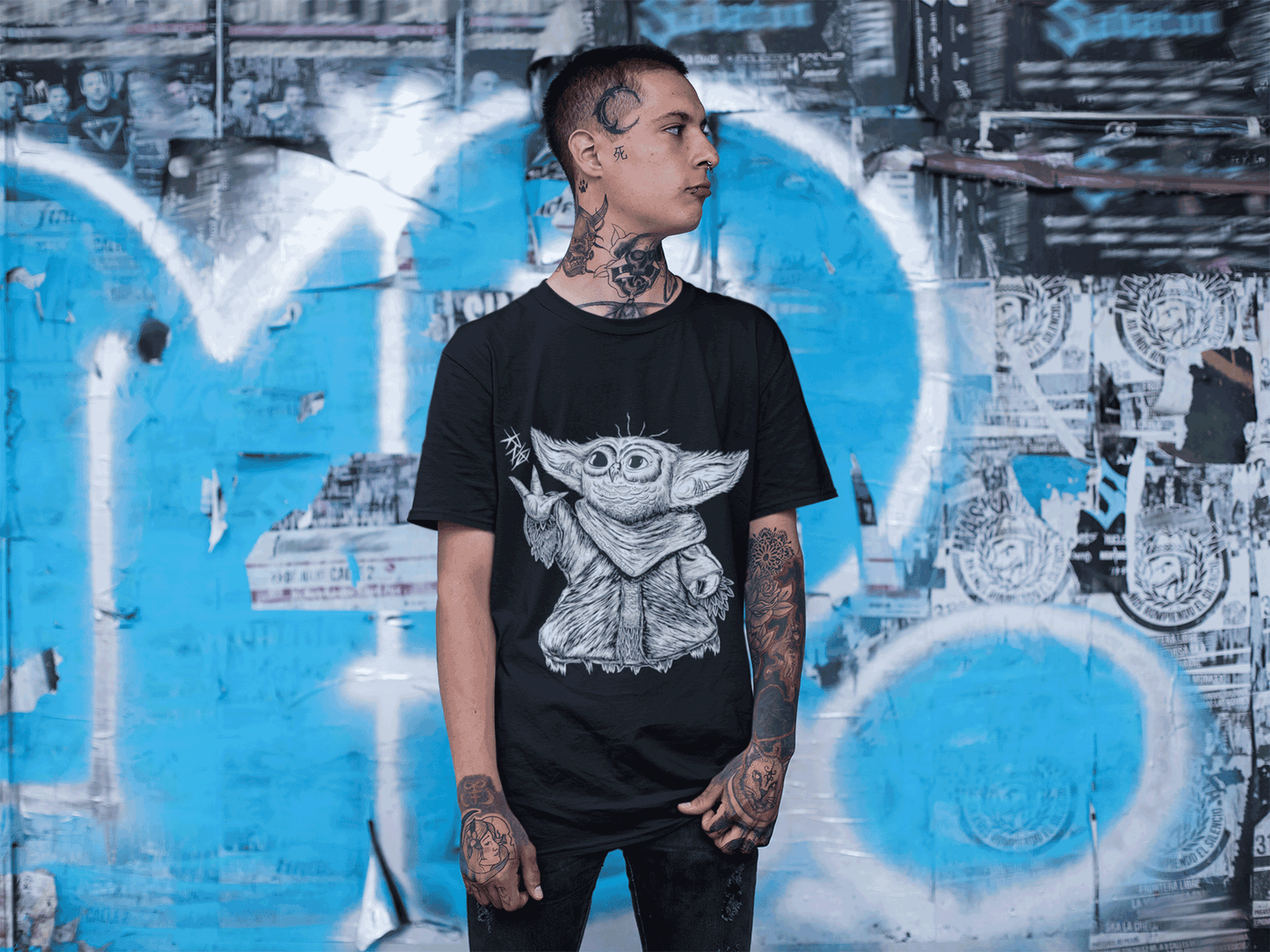 T-SHIRT BABYYOWLDA MEN BLACK