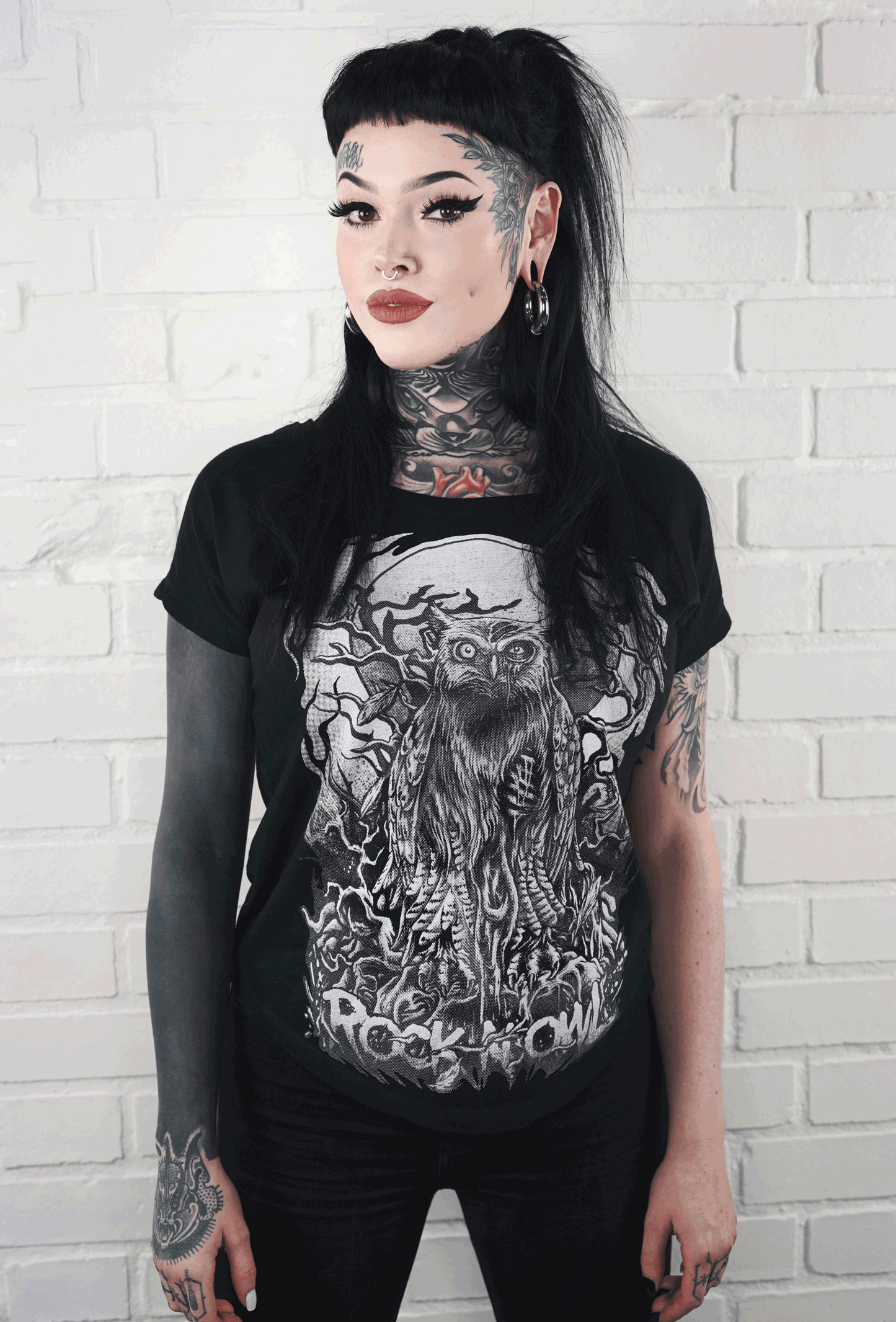 T-SHIRT ZOMBIE LADIES BLACK