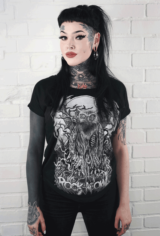 T-SHIRT ZOMBIE LADIES BLACK