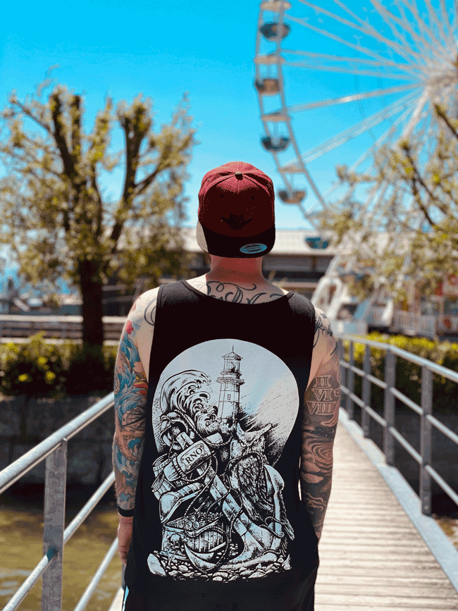 TANKTOP ANCHOR MEN BLACK