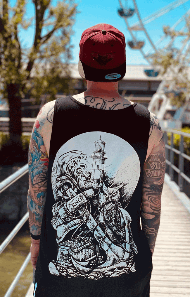 TANKTOP ANCHOR MEN BLACK