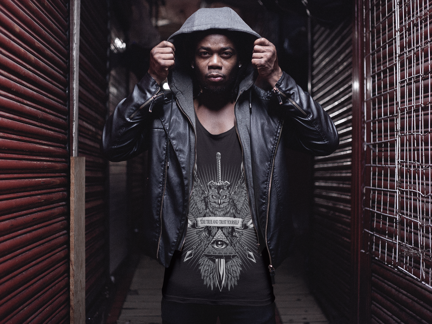 TANKTOP SWORDOWL MEN BLACK