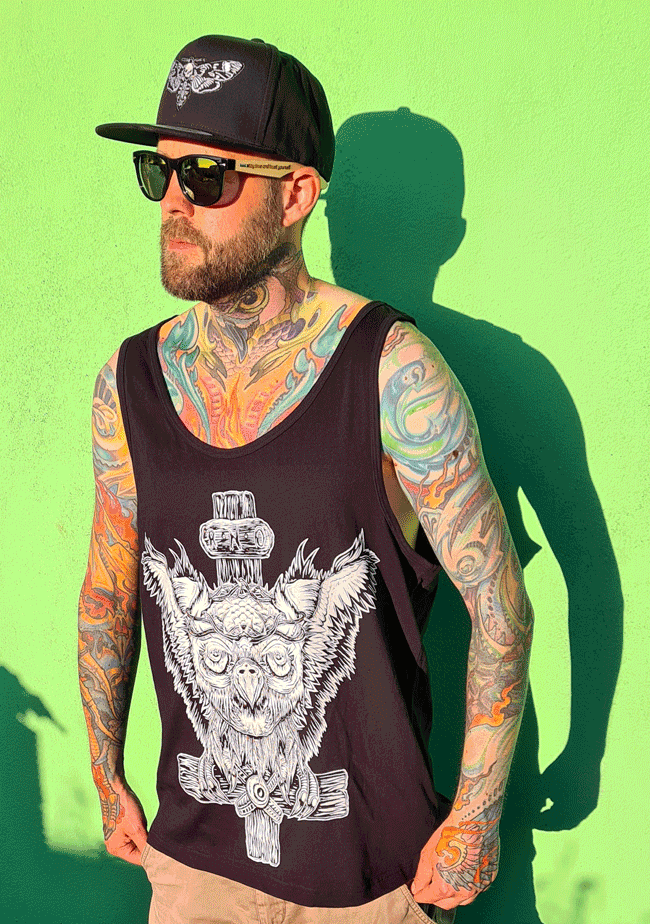 TANKTOP CROSSED MEN BLACK