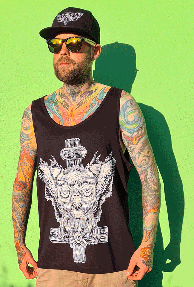 TANKTOP CROSSED MEN BLACK