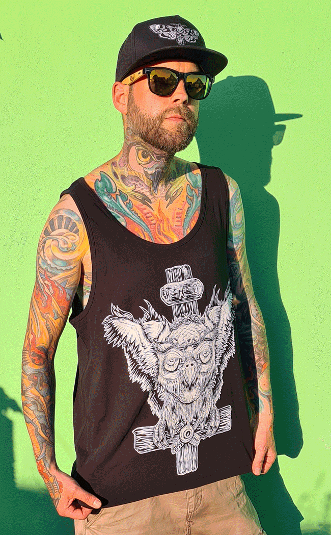 TANKTOP CROSSED MEN BLACK