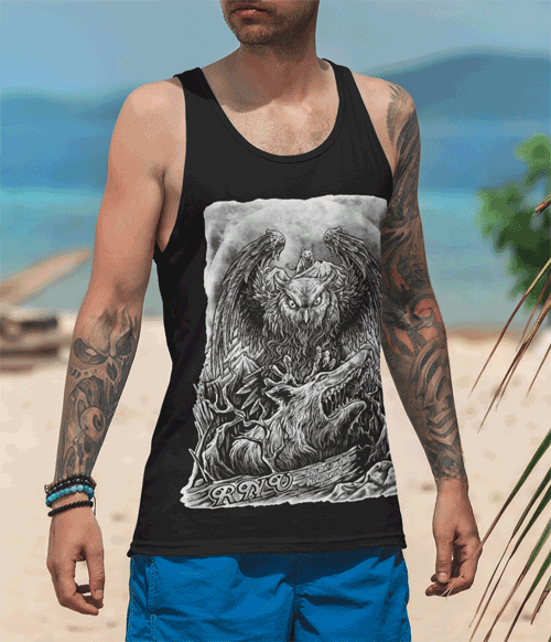 TANKTOP WOLFOWL MEN BLACK