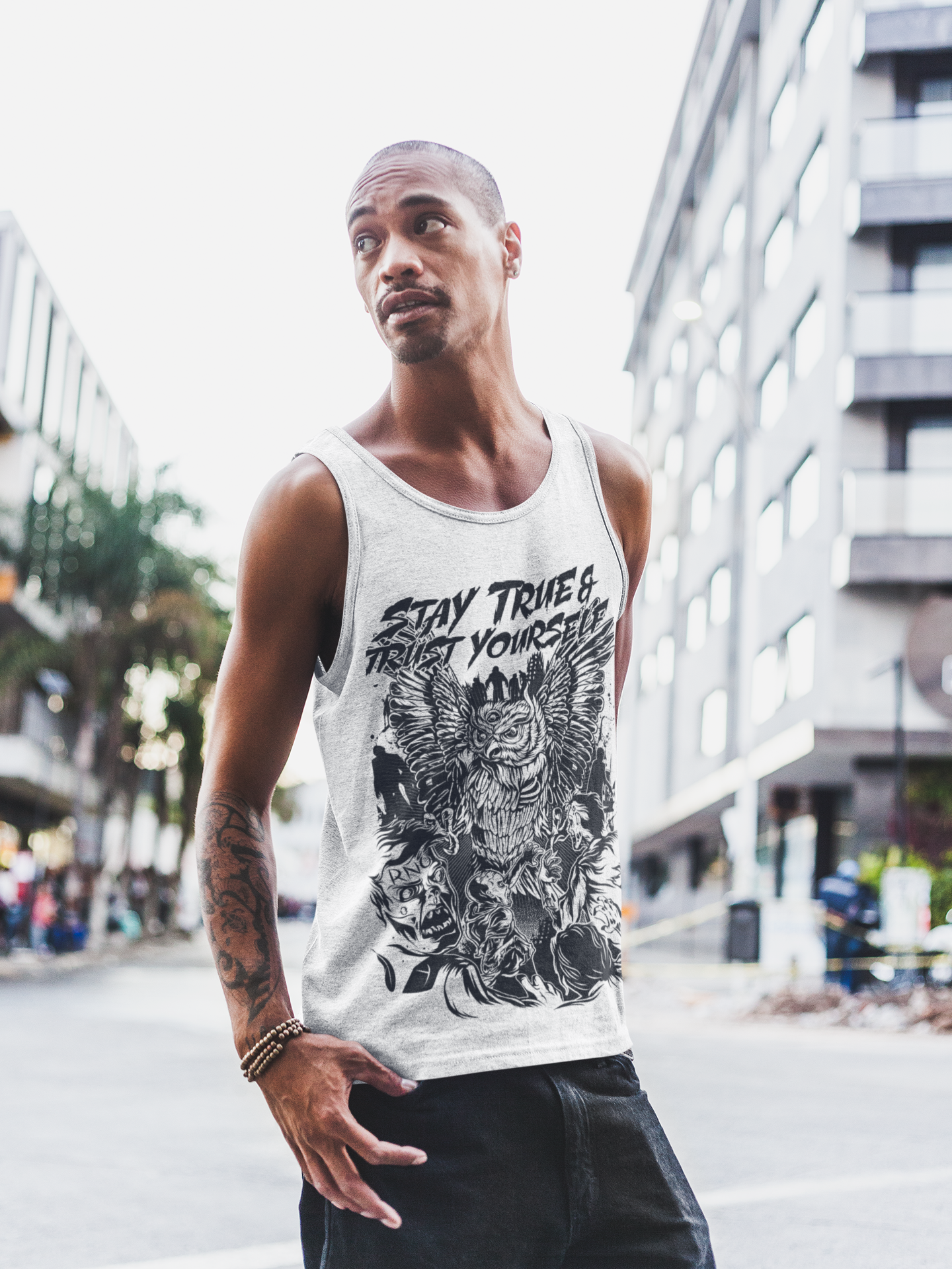 TANKTOP ZOMBIEFIGHT MEN WHITE