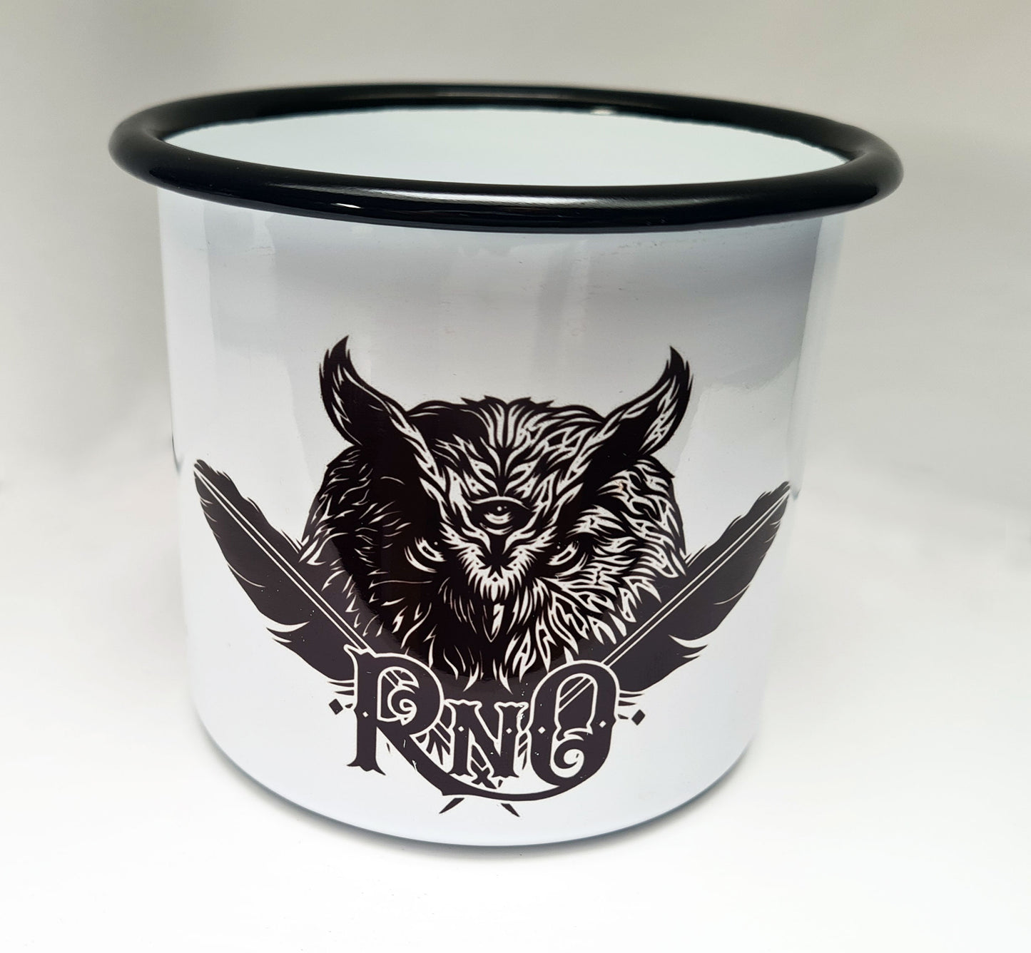 RNO TASSE FEATHER EMAILLE WHITE 500ml