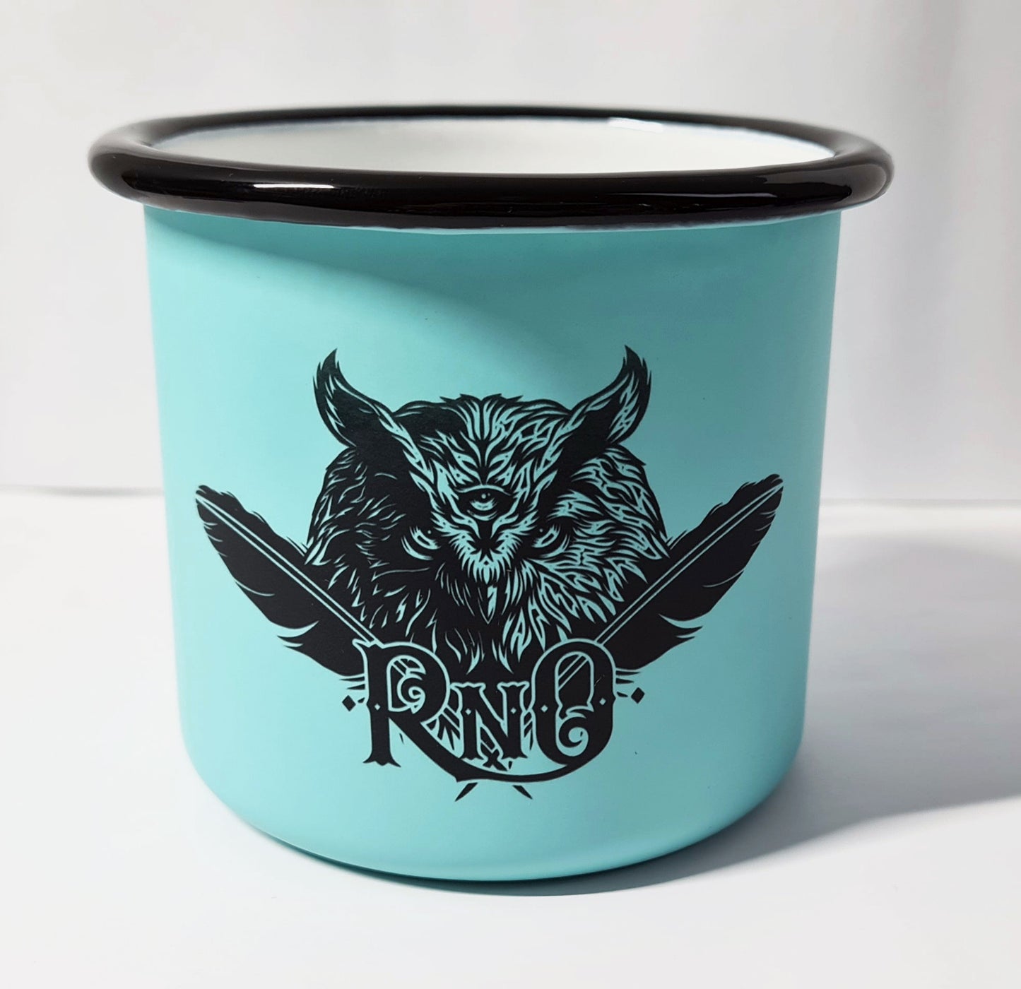 RNO TASSE FEATHER EMAILLE MINZGRUEN 360ml