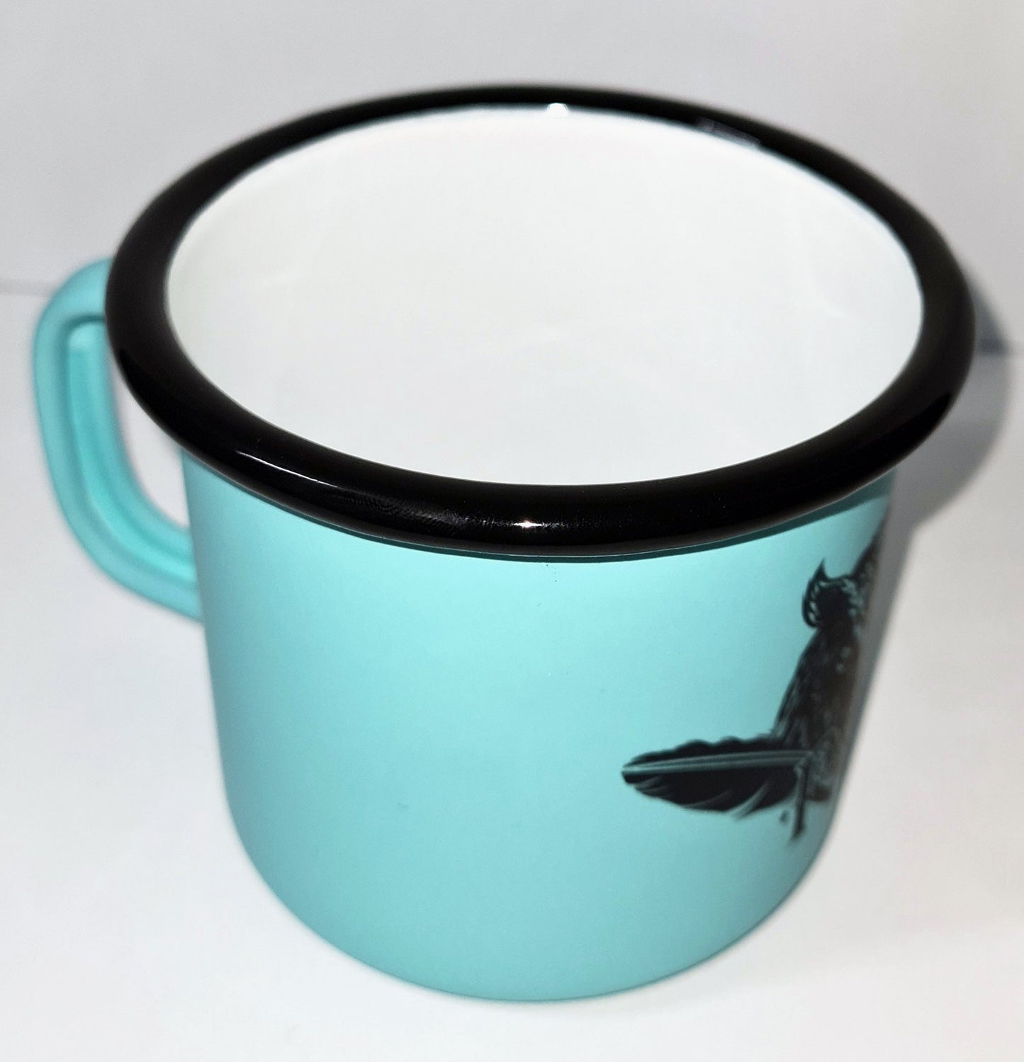 RNO TASSE FEATHER EMAILLE MINZGRUEN 360ml