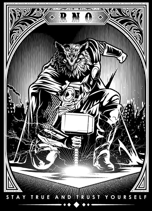 T-SHIRT THOWL MEN BLACK