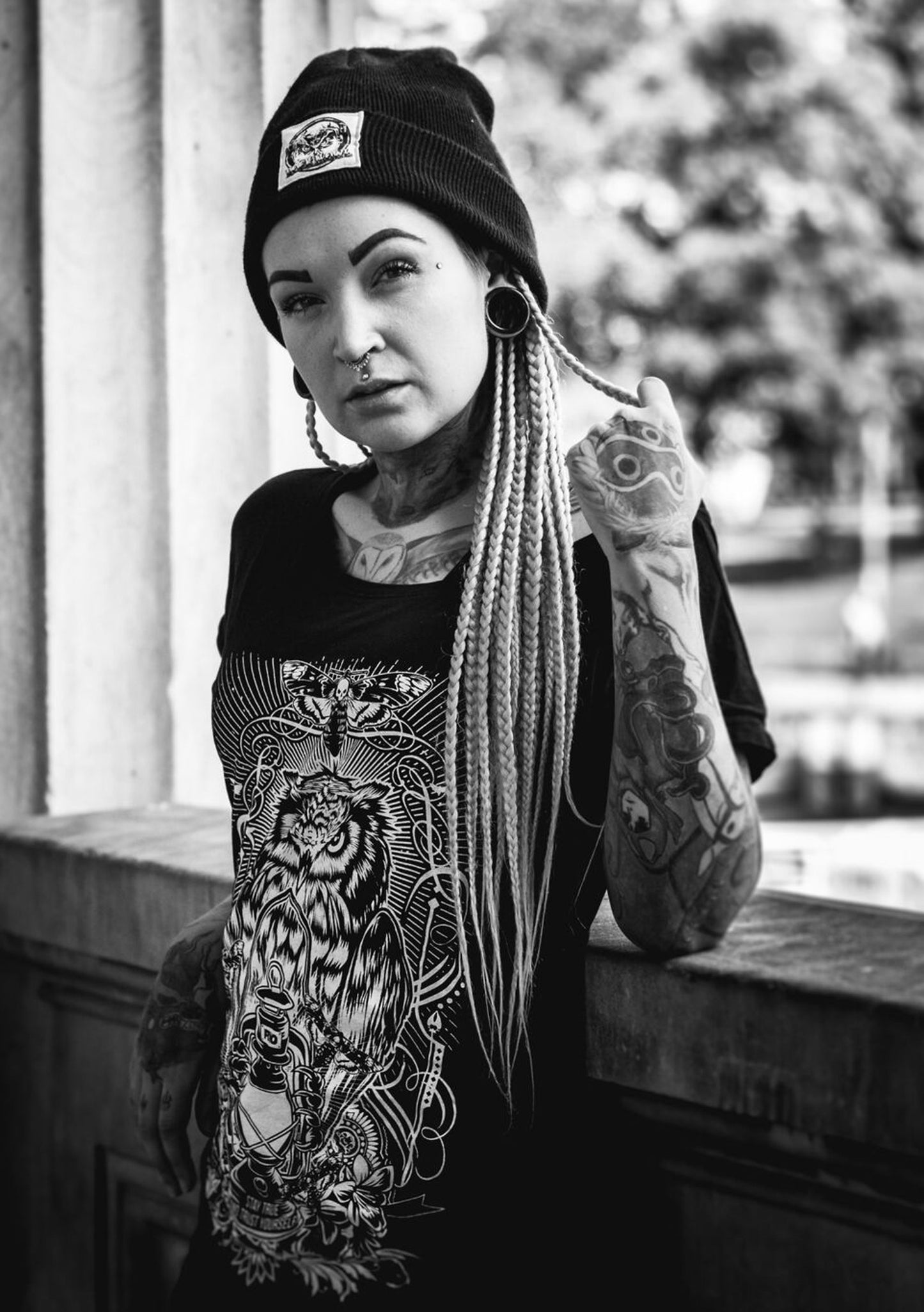 T-SHIRT LANTERN LADIES BLACK