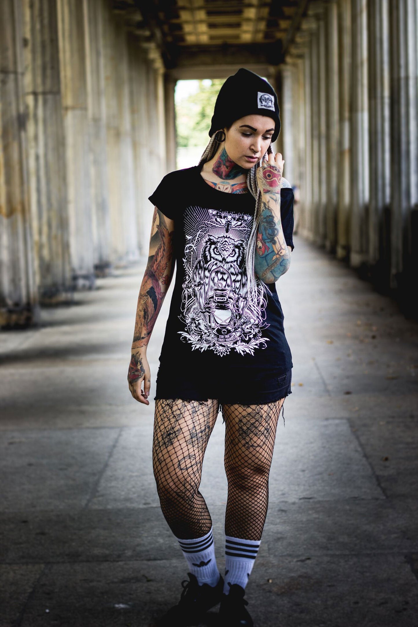 T-SHIRT LANTERN LADIES BLACK