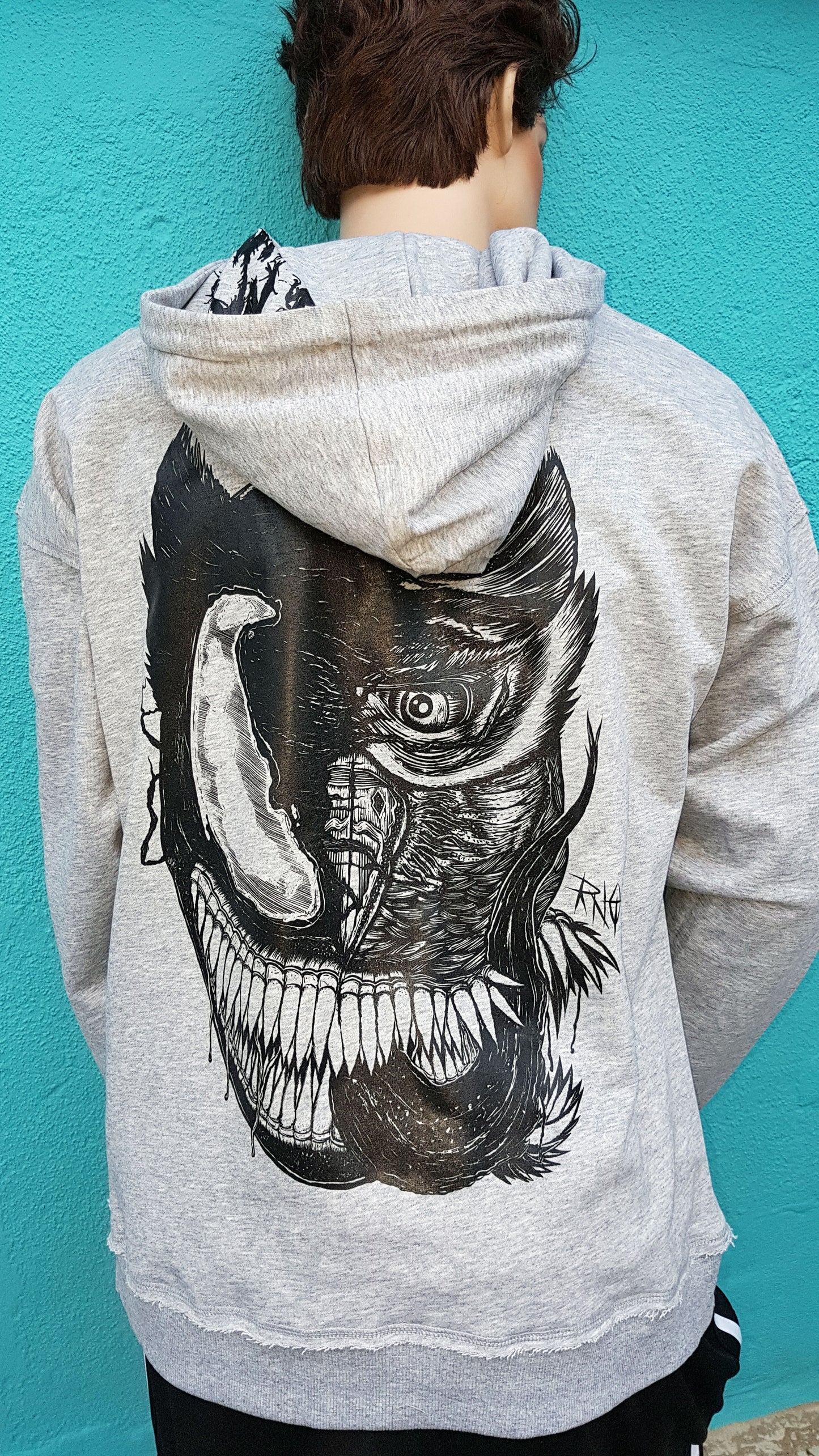 HOODIE VENOWL GREY UNI