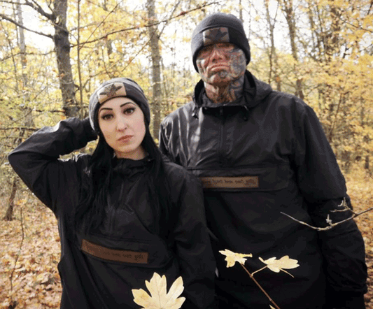 PULL OVER JACKET BLACK UNI