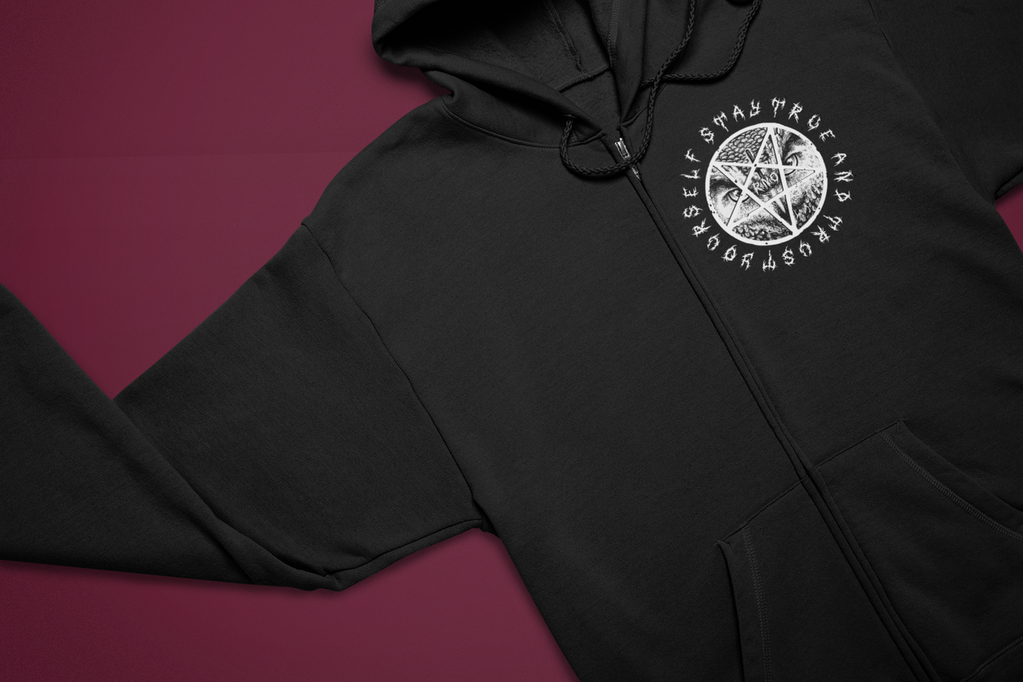 ZIPPER D-OWL BLACK UNI