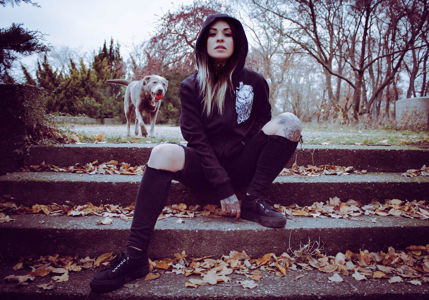 HOODIE WOLFOWL BLACK UNI