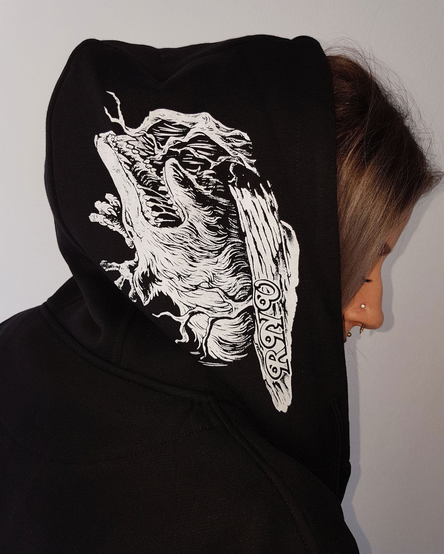 HOODIE WOLFOWL BLACK UNI