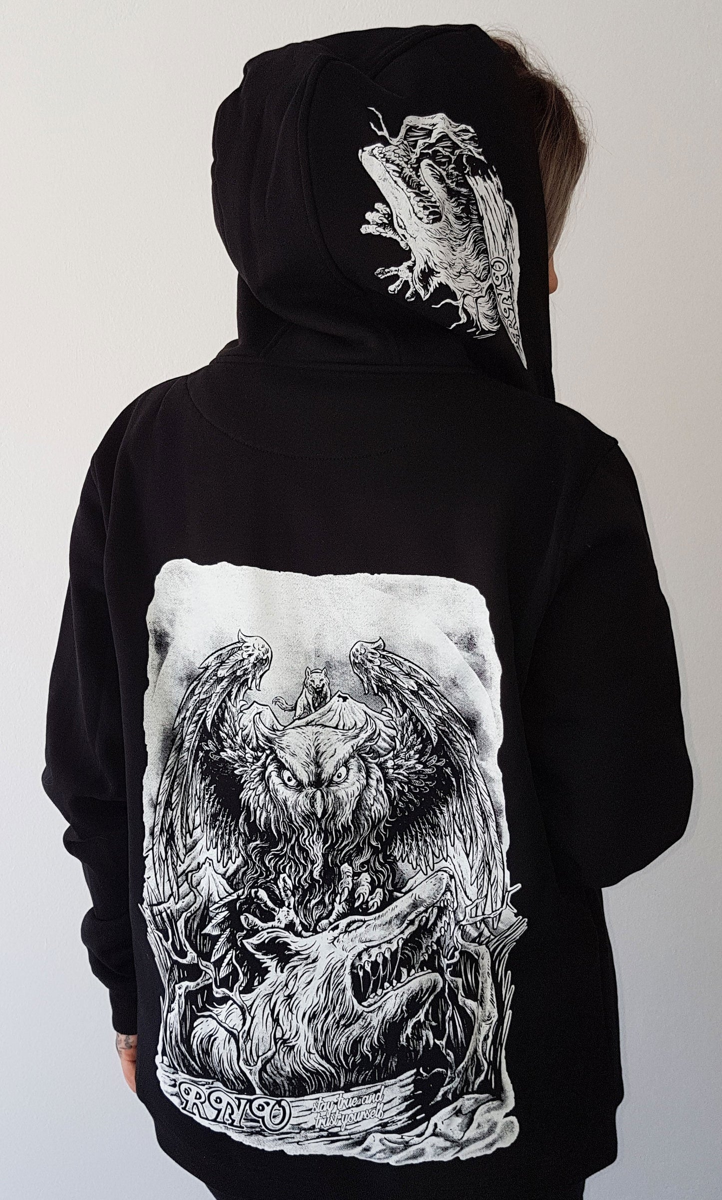 HOODIE WOLFOWL BLACK UNI