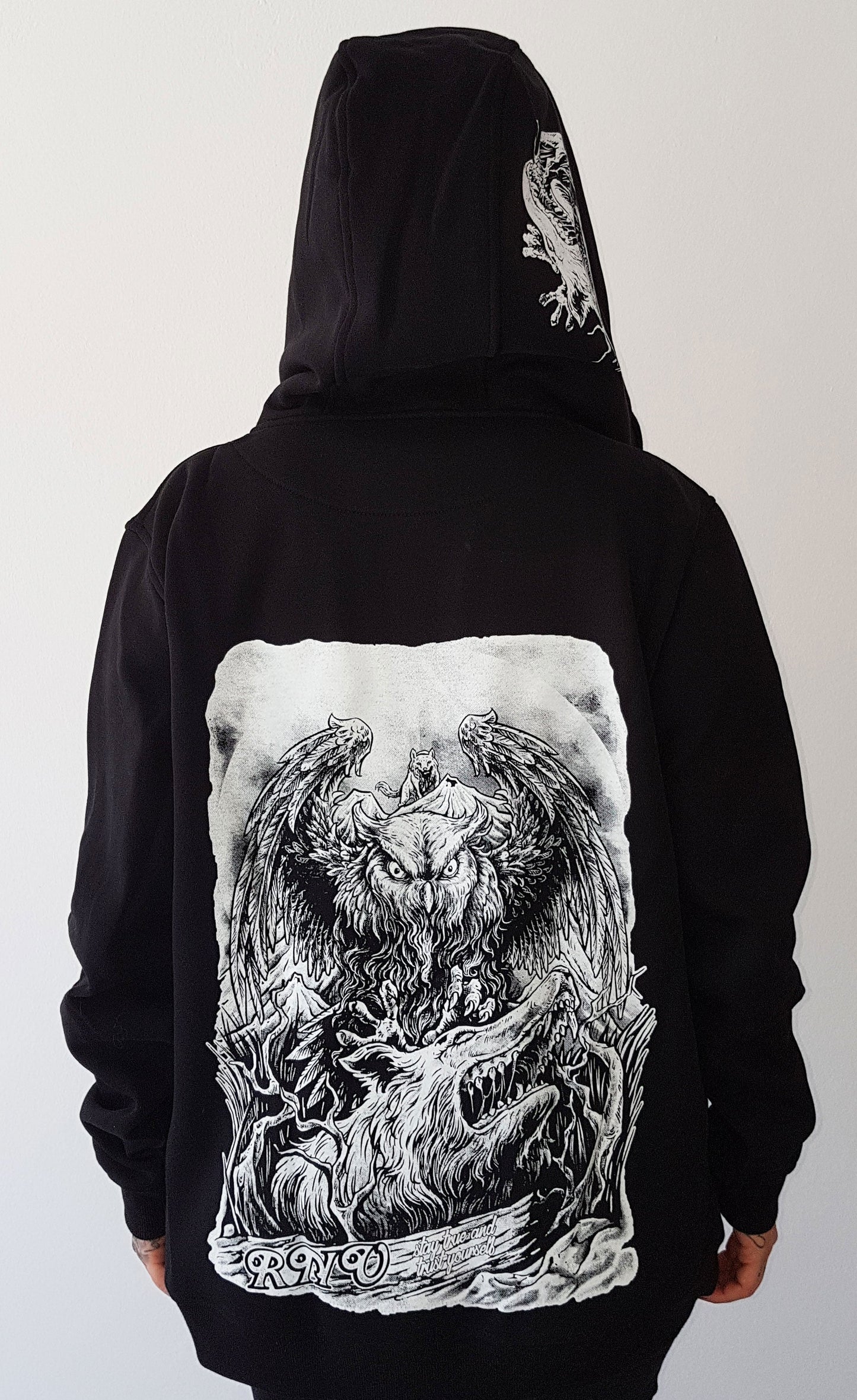 HOODIE WOLFOWL BLACK UNI