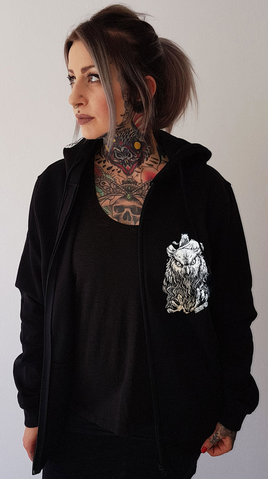 ZIPPER WOLFOWL BLACK UNI