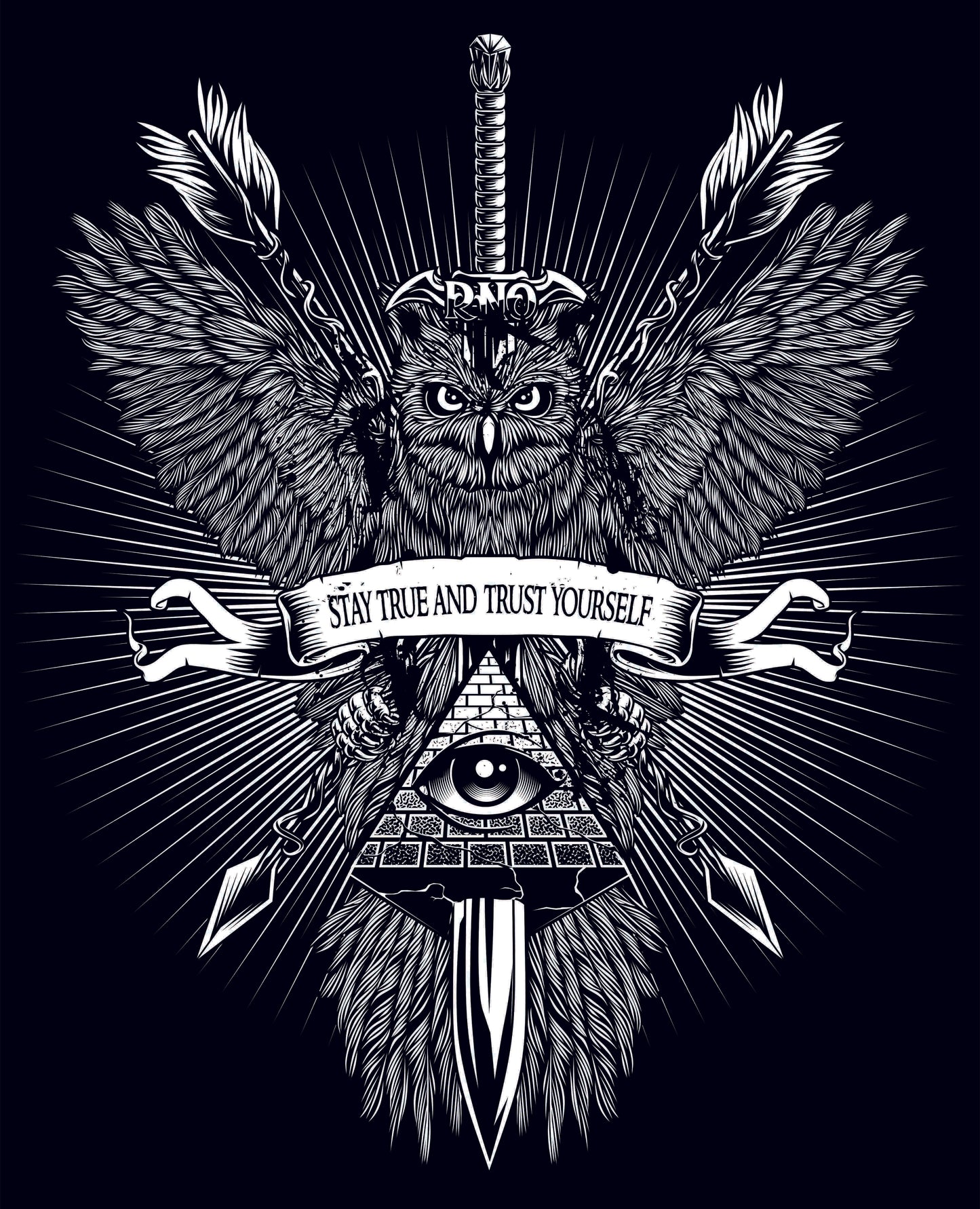 T-SHIRT SWORDOWL MEN BLACK