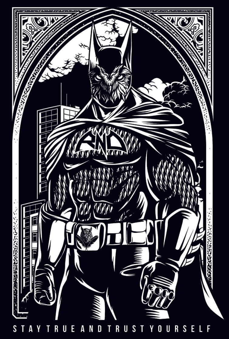 T-SHIRT BATOWL MEN BLACK