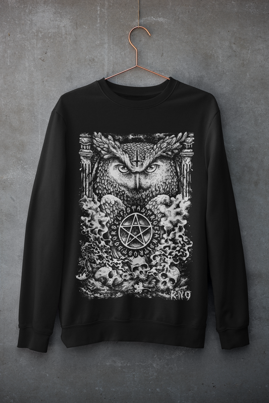 CREWNECK D-OWL BLACK UNI