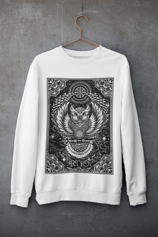 CREWNECK FLOWLER OF LIFE WHITE UNI