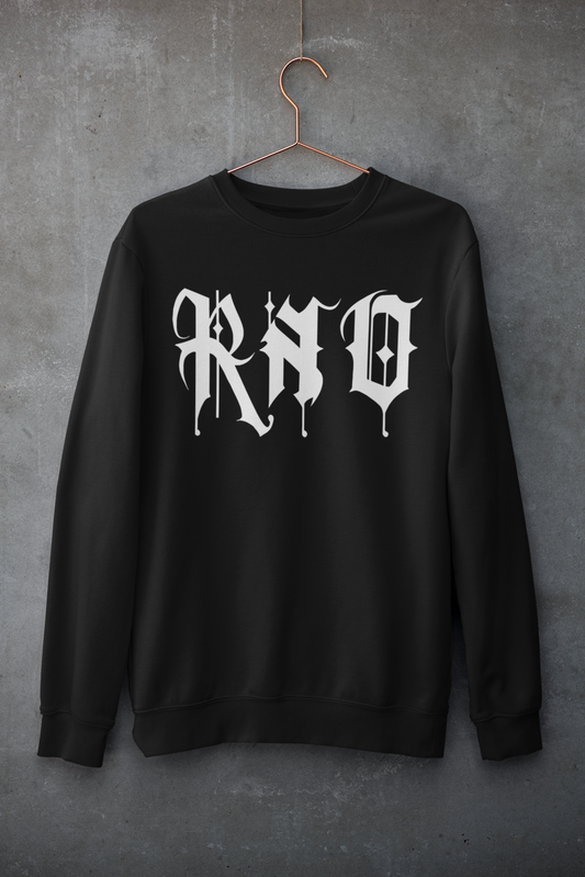 CREWNECK RNO FONT NEW STYLE BLACK UNI