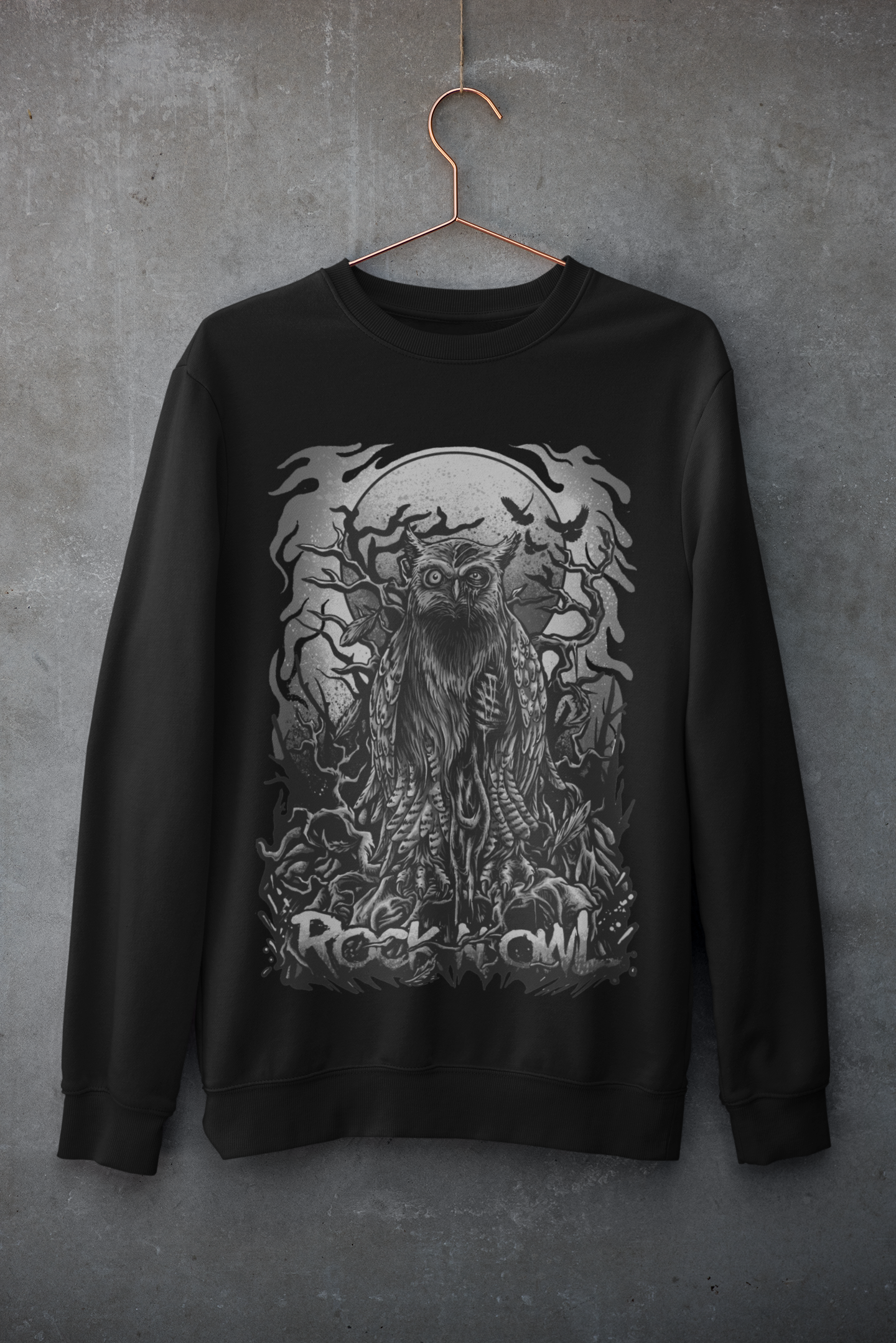 CREWNECK ZOMBIE BLACK UNI