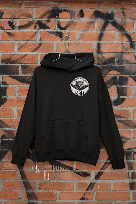 HOODIE FEATHERLOGO BLACK UNI
