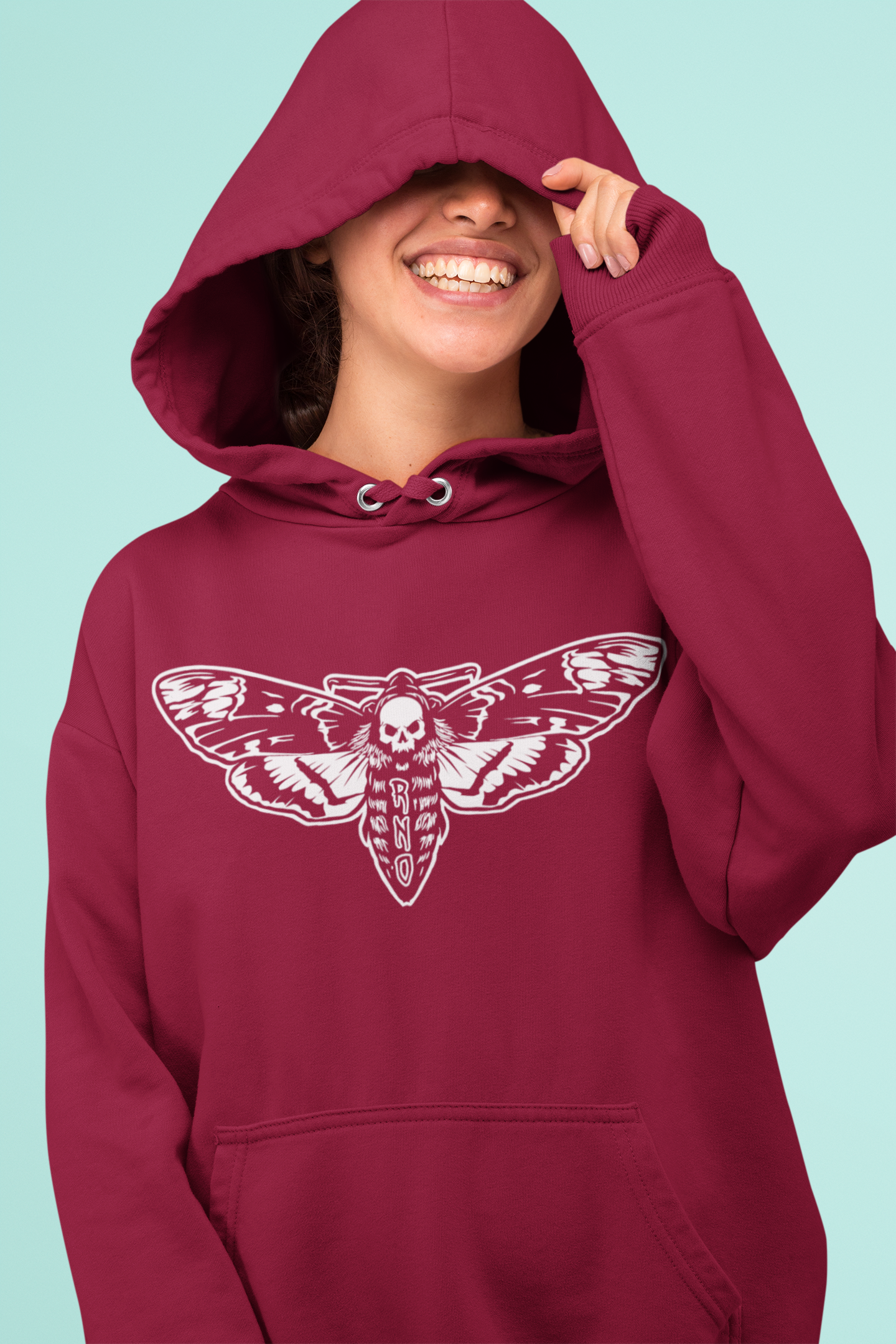 HOODIE MOTH BURGUNDY UNI