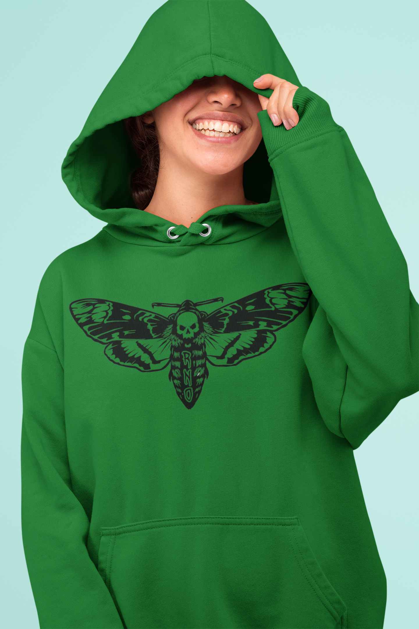 HOODIE MOTH FOREST GREEN UNI