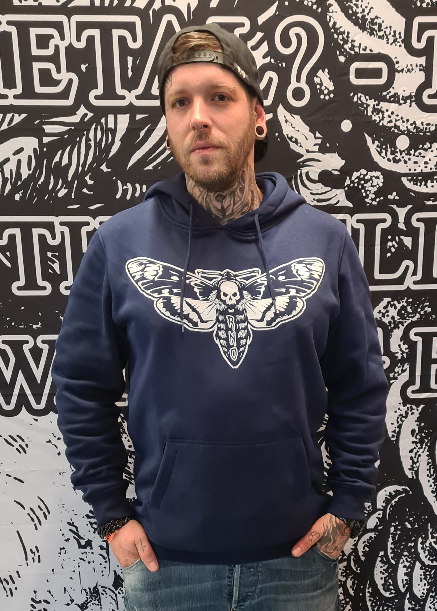 HOODIE MOTH LIGHT NAVY UNI