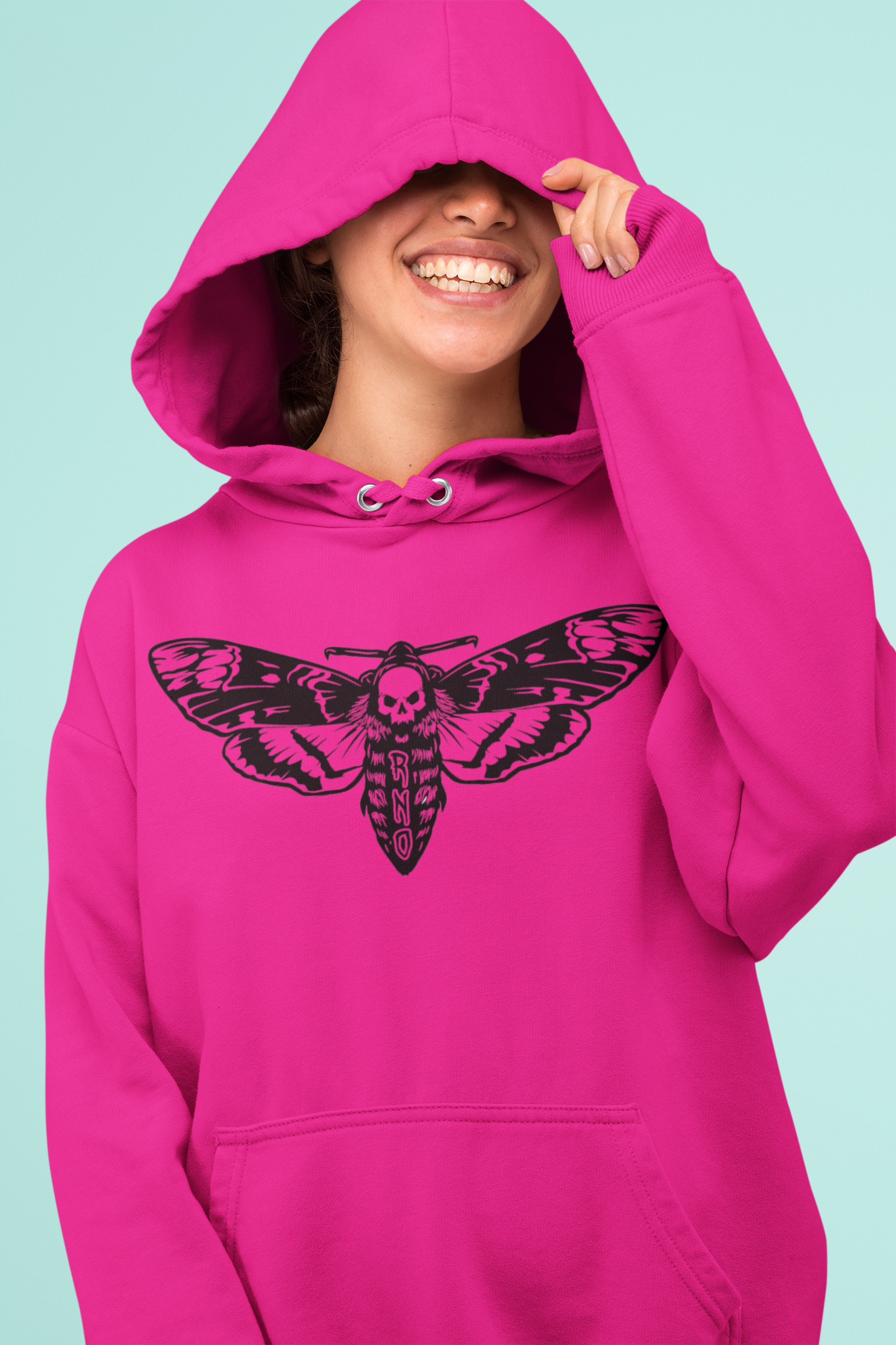 HOODIE MOTH HIBISKUS PINK UNI