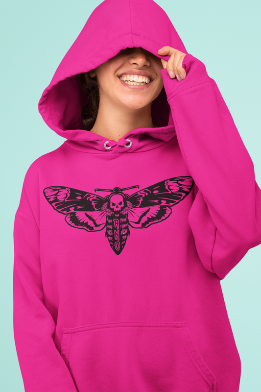 HOODIE MOTH HIBISKUS PINK UNI