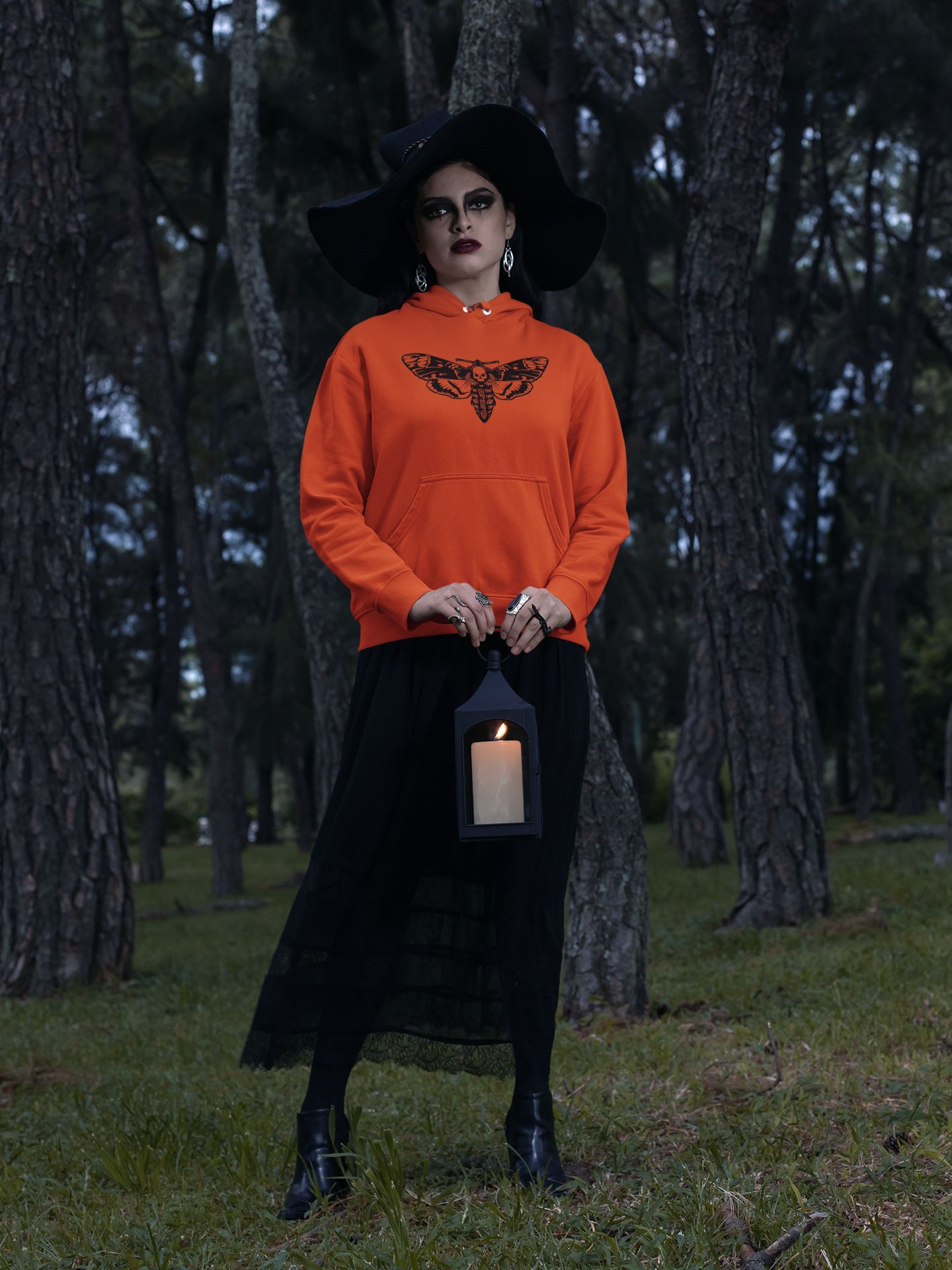 HOODIE MOTH PARADISE ORANGE UNI