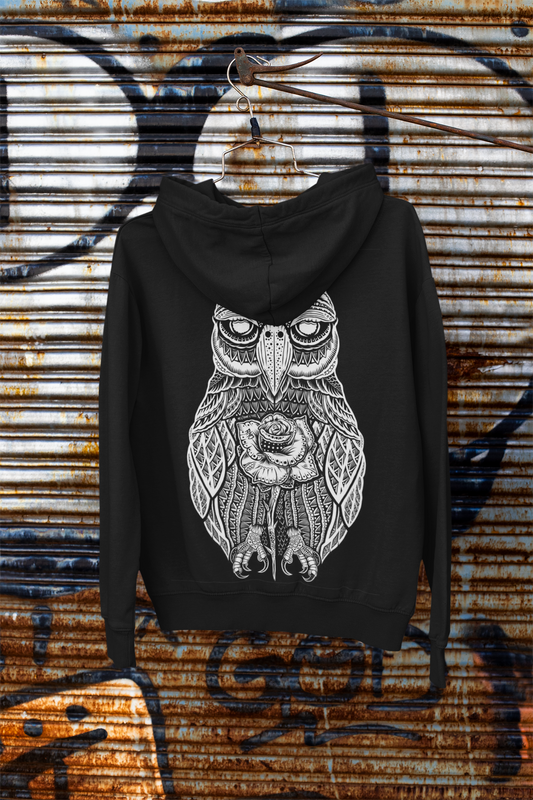 HOODIE ROSEOWL BLACK UNI