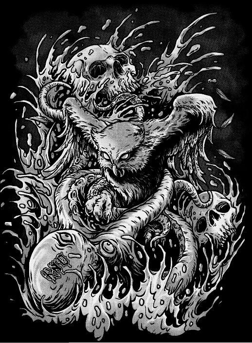 T-SHIRT OCTOOWL MEN BLACK