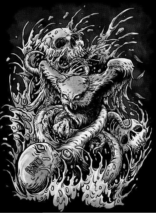 ZIPPER OCTOOWL BLACK UNI