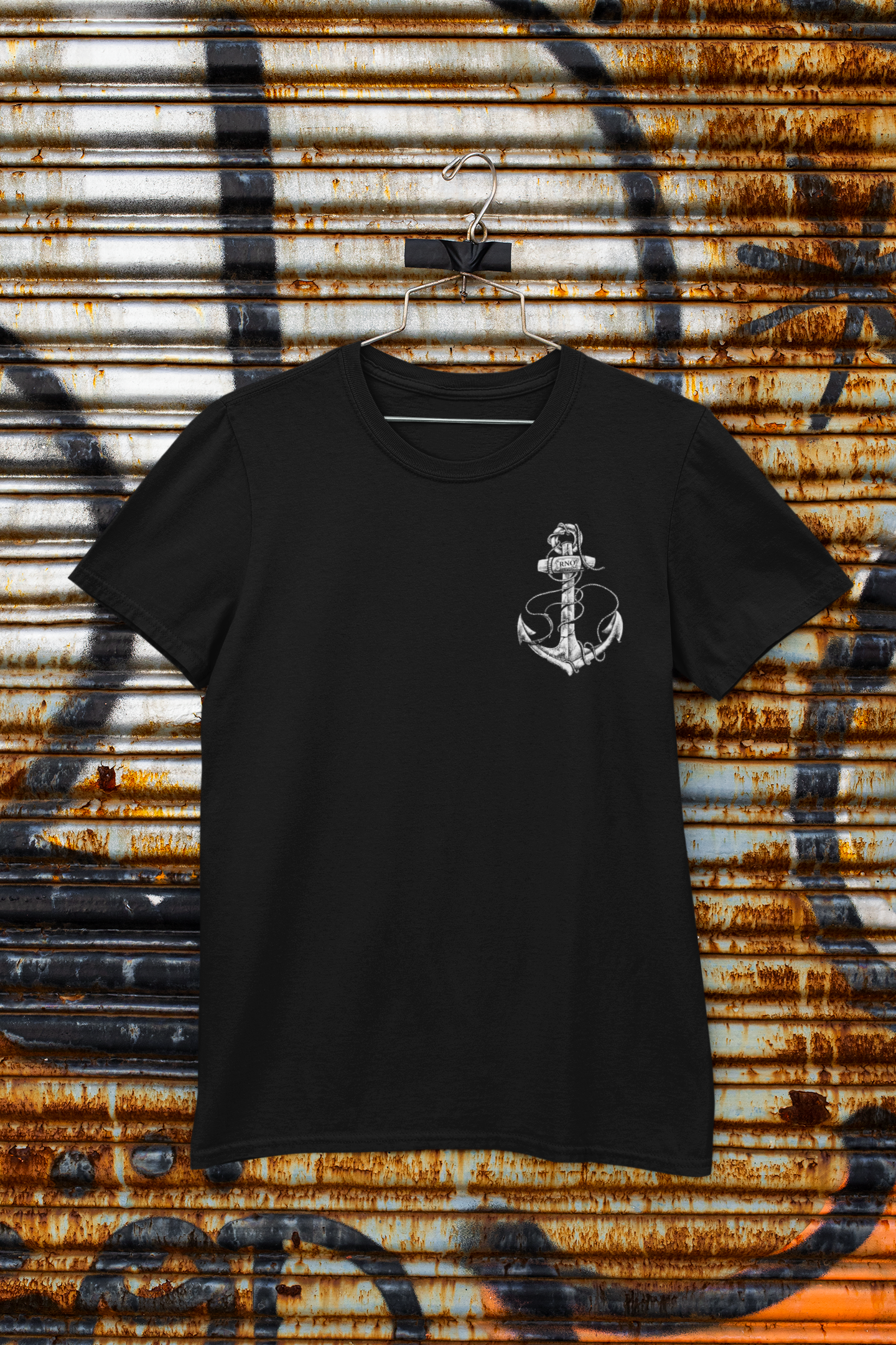 T-SHIRT POCKET ANCHOR UNI BLACK