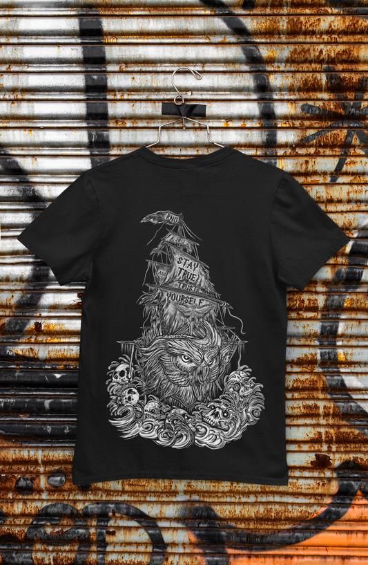 T-SHIRT POCKET BLACK OWL UNI BLACK